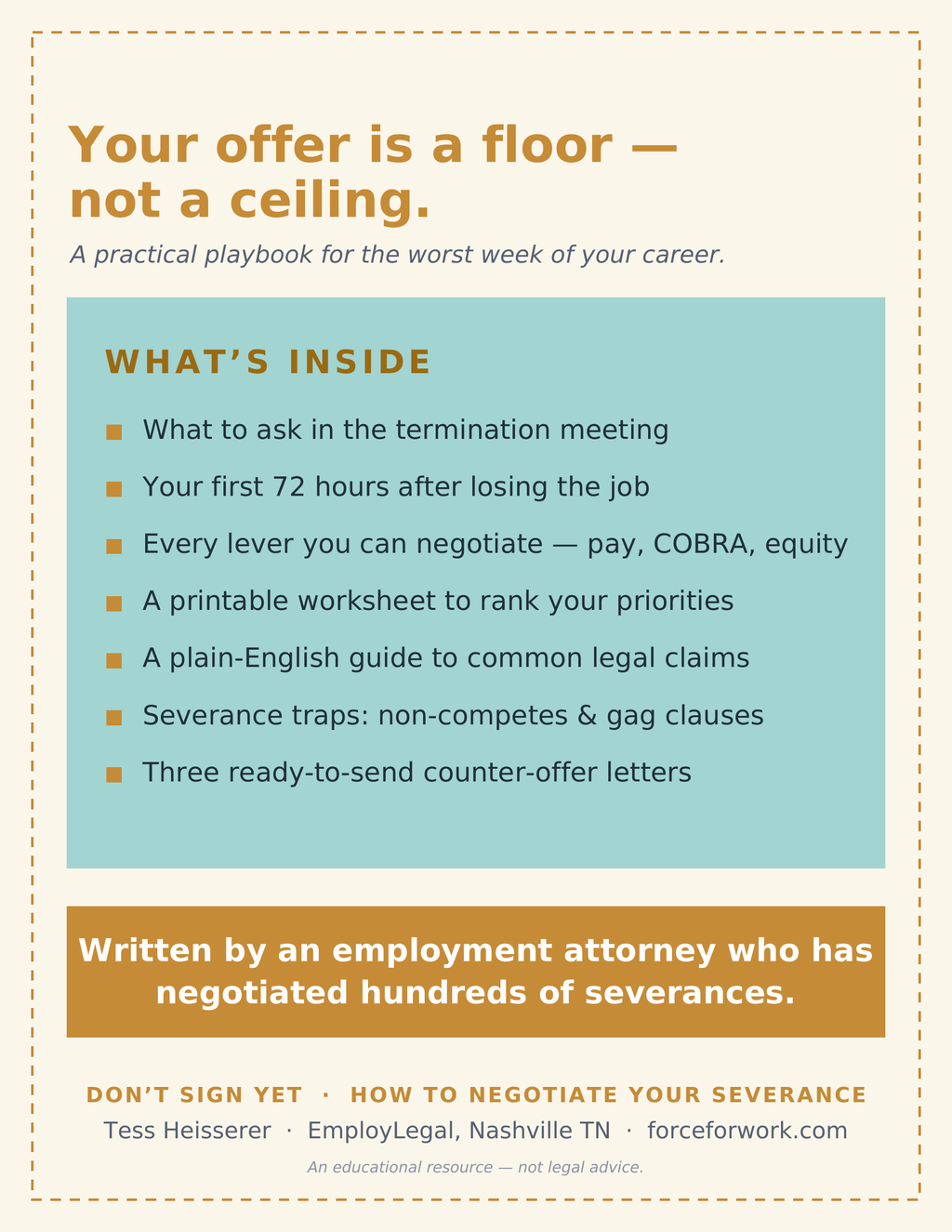 Don't Sign Yet - How to Negotiate Your Severance