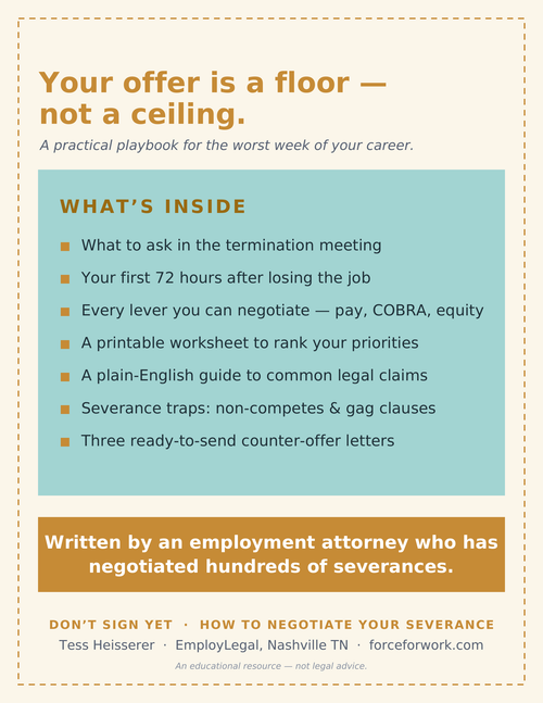 Don't Sign Yet - How to Negotiate Your Severance